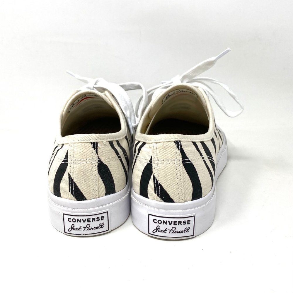 💖MEGA SALE💖Converse Jack Purcell OX Women's Low Top Black White Zebra 165028C - Picture 3 of 10